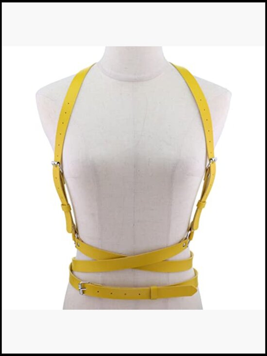 Faux Leather Punk Waist Harness Belt with Buckle, Adjustable, Festival Rave main image 6
